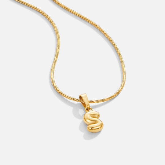 Collana con iniziali a bolla chic