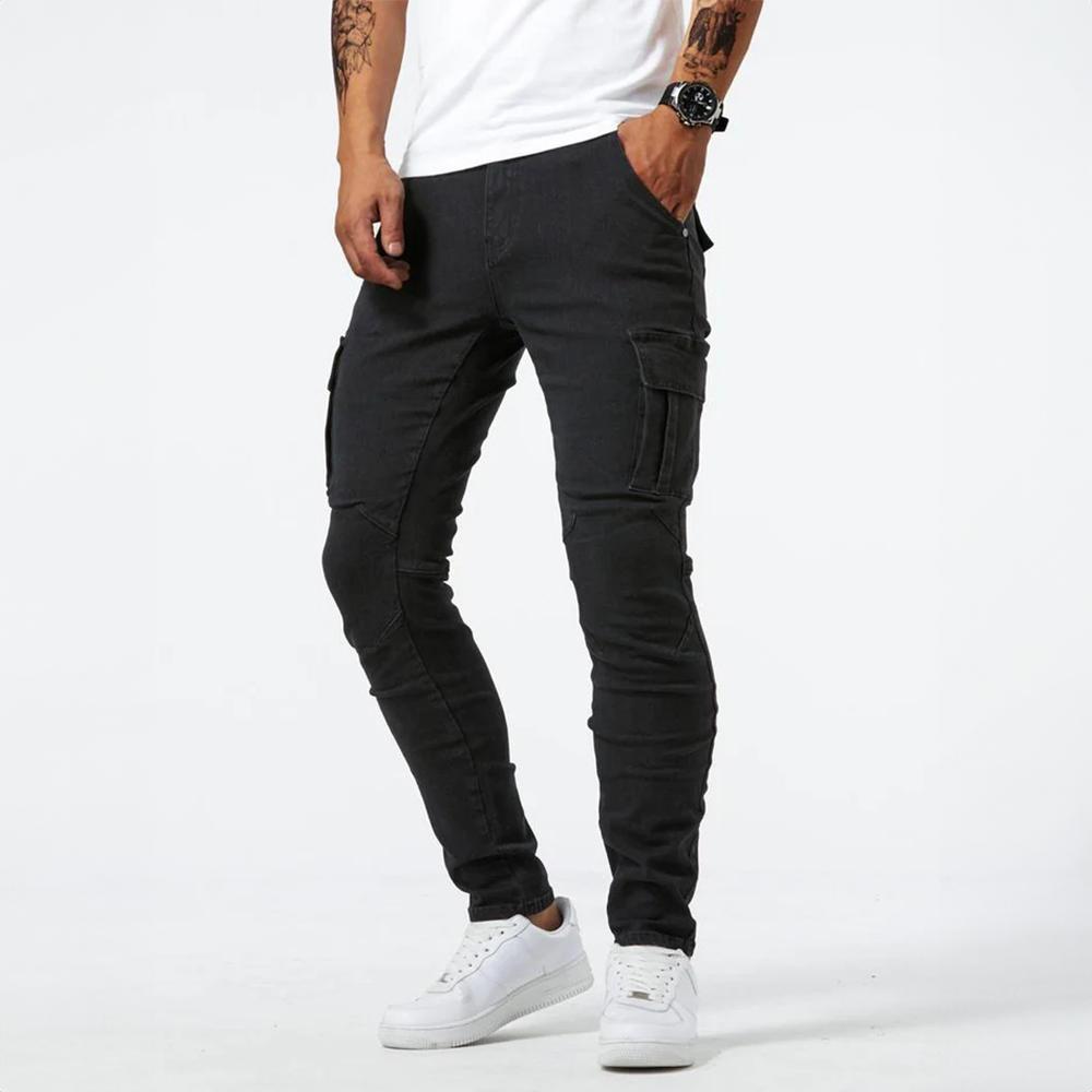 Kody | Jeans Cargo Elasticizzati Relaxed Fit da Uomo