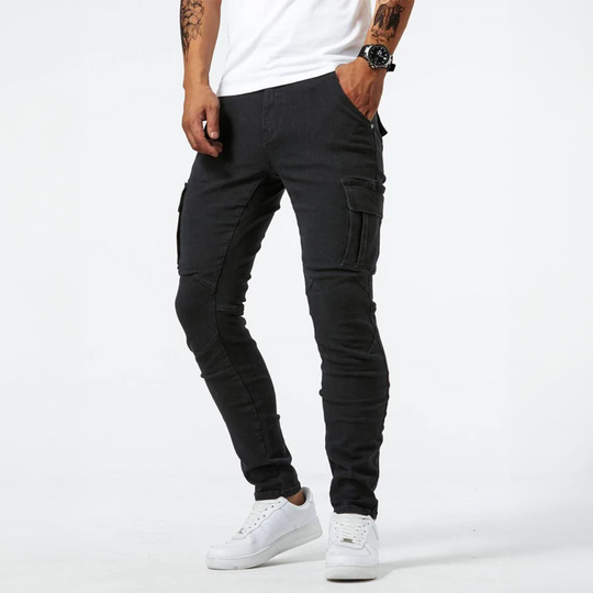 Kody | Jeans Cargo Elasticizzati Relaxed Fit da Uomo