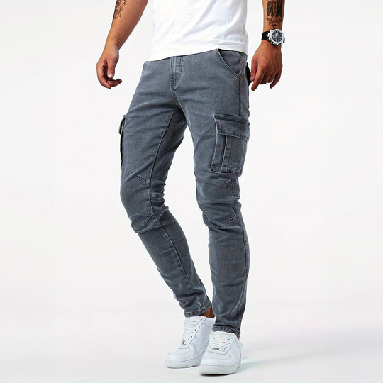 Kody | Jeans Cargo Elasticizzati Relaxed Fit da Uomo