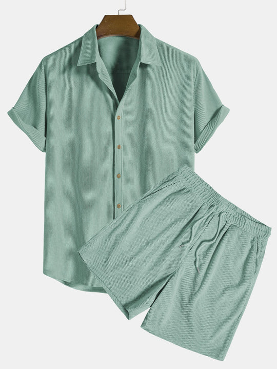 Gregorio | Complete Set with Classic Ribbed Polo and Shorts for Men