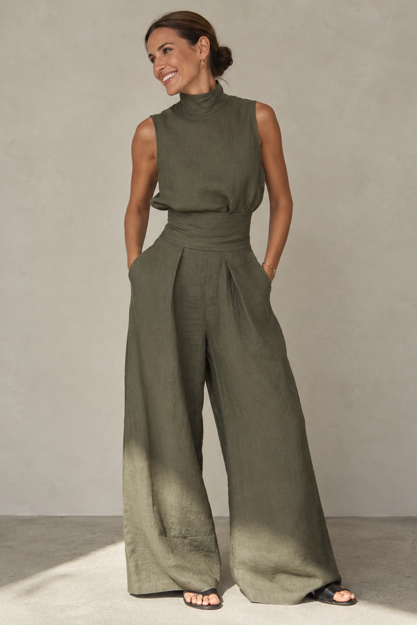 Sofia | Tuta in Lino Bamboo, Fluida ed Elegante