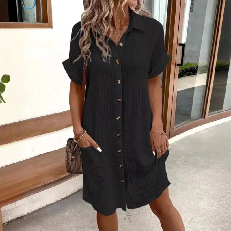 Juliette | Abito Estivo a Camicia con Bottoni