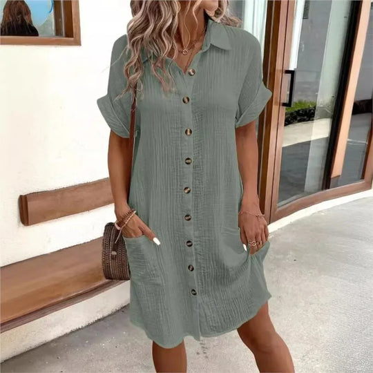 Juliette | Abito Estivo a Camicia con Bottoni