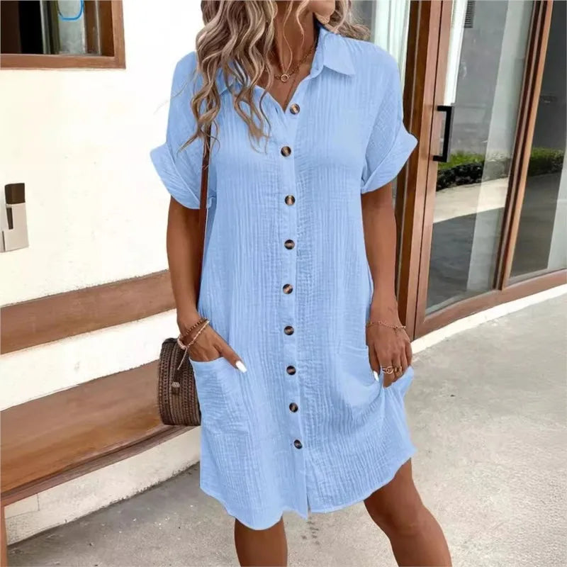 Juliette | Abito Estivo a Camicia con Bottoni