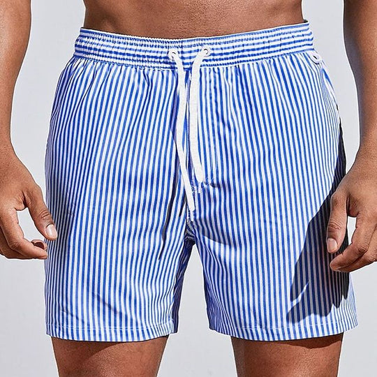Azlan | Men's Striped Elegant Swimsuit - Classic Style