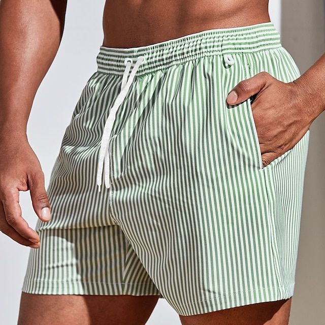Azlan | Men's Striped Elegant Swimsuit - Classic Style