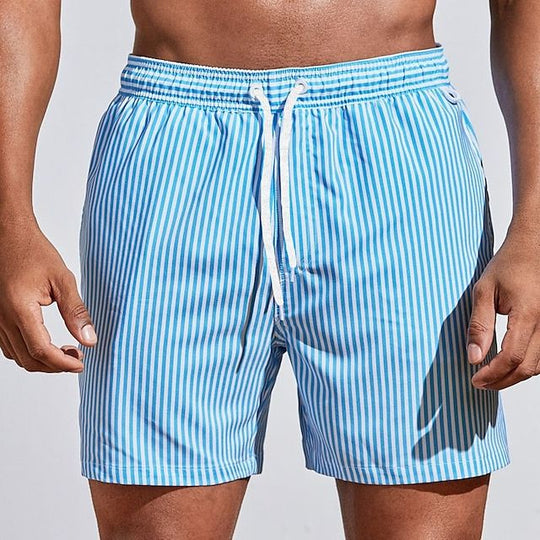 Azlan | Men's Striped Elegant Swimsuit - Classic Style
