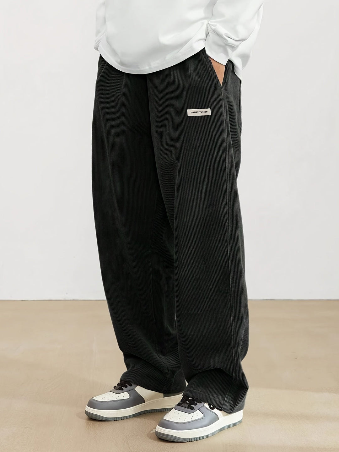 Emil | Men's Wide Leg Corduroy Casual Trousers