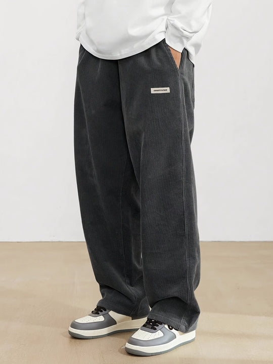 Emil | Men's Wide Leg Corduroy Casual Trousers