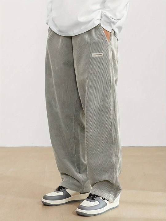 Emil | Men's Wide Leg Corduroy Casual Trousers