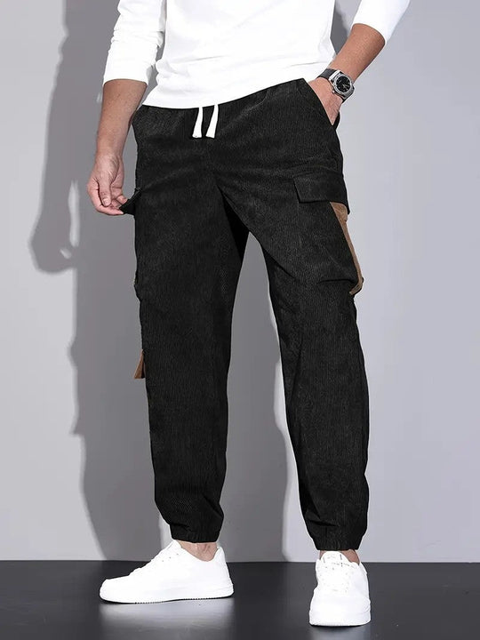 Lester | Men's Classic Corduroy Cargo Trousers with Multiple Pockets
