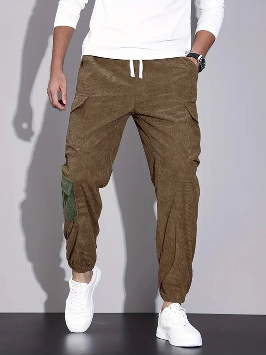 Lester | Men's Classic Corduroy Cargo Trousers with Multiple Pockets