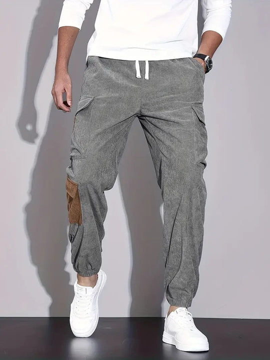 Lester | Men's Classic Corduroy Cargo Trousers with Multiple Pockets