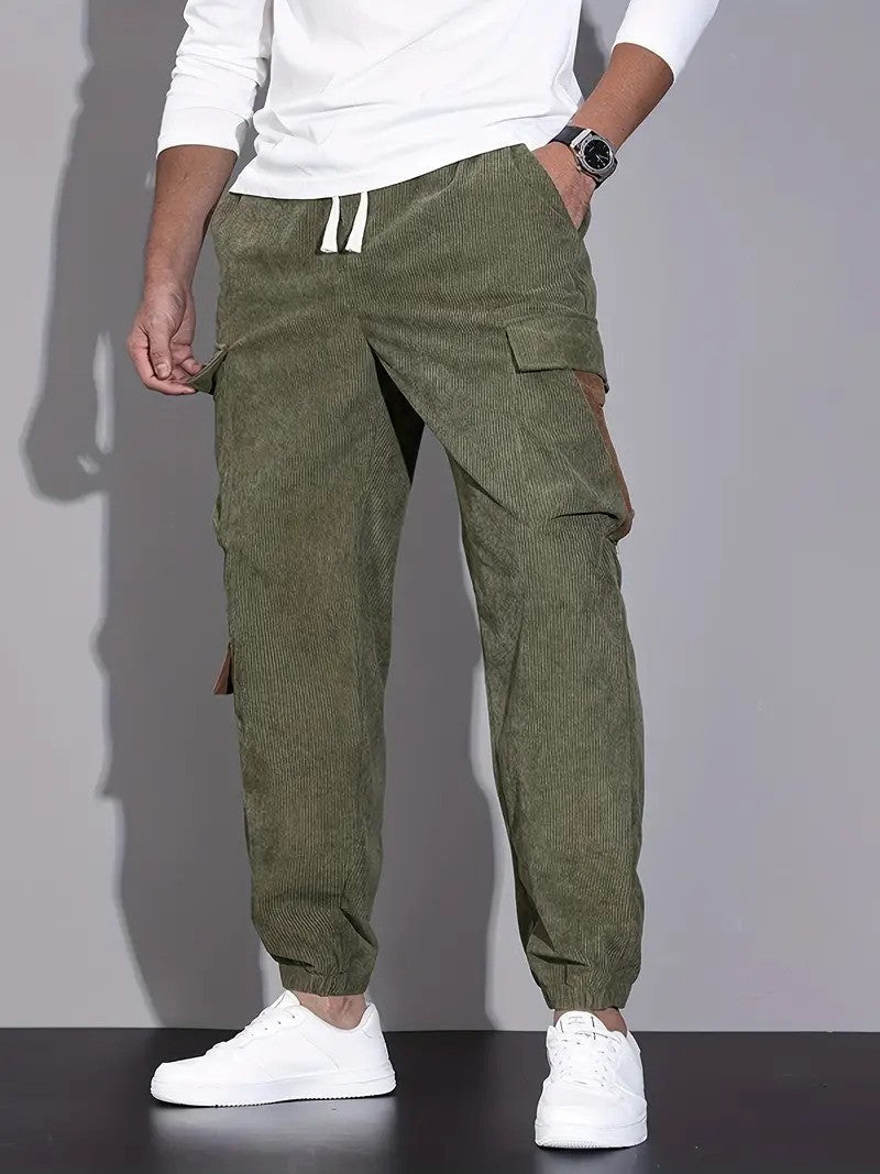 Lester | Men's Classic Corduroy Cargo Trousers with Multiple Pockets