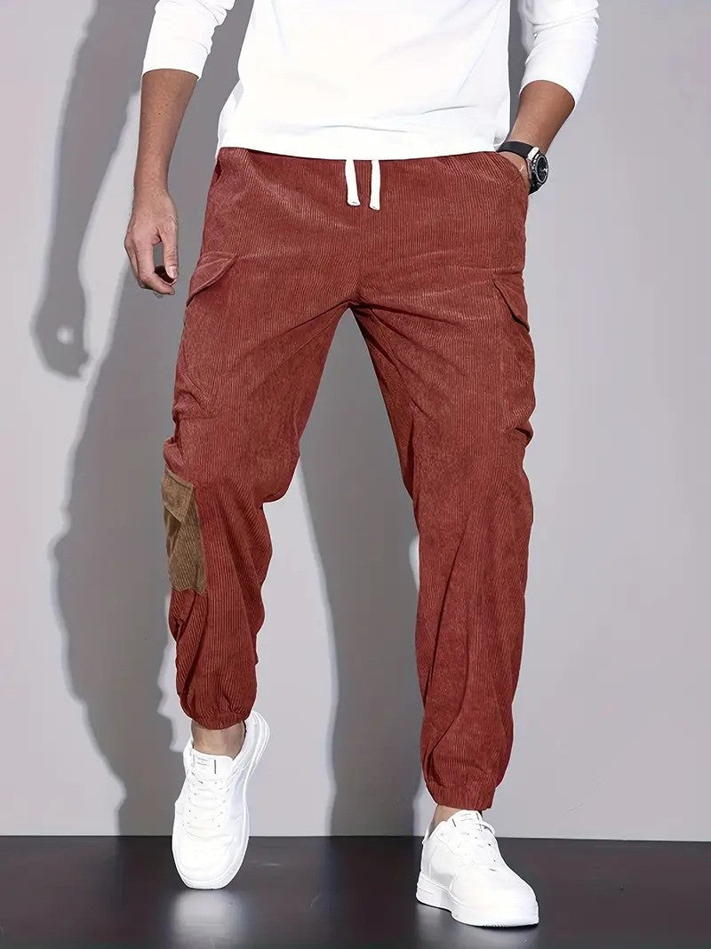 Lester | Men's Classic Corduroy Cargo Trousers with Multiple Pockets