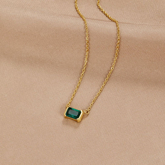 Collana Sottile con Smeraldo