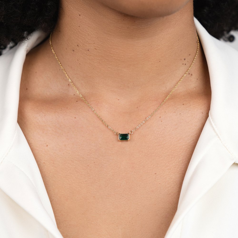 Collana Sottile con Smeraldo